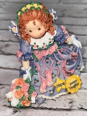 Vintage Enesco Angel Figurine Patterns Life Olsen 1996 Sweet Daughter Christian